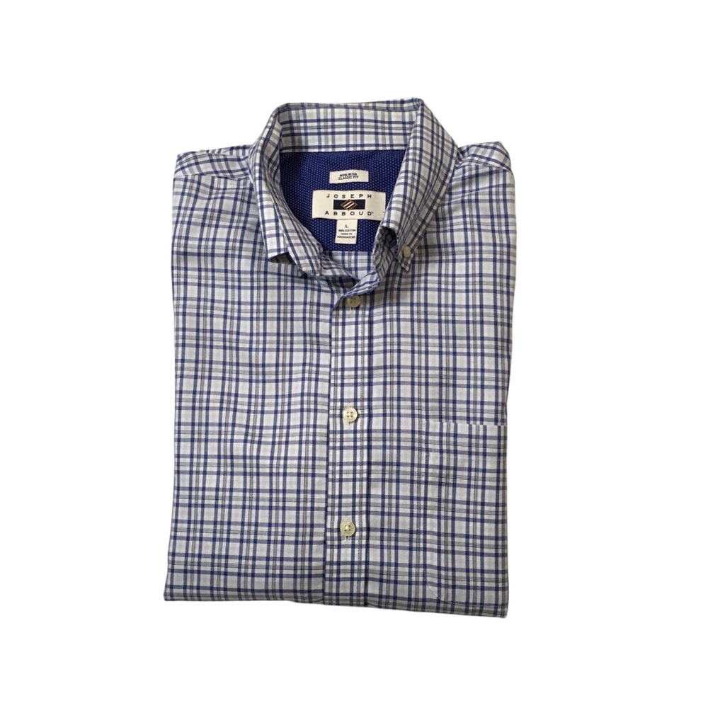 Joseph Abboud Blue Plaid Shirt